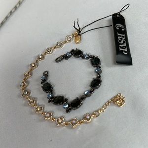 Two sparkly rhinestone bracelets